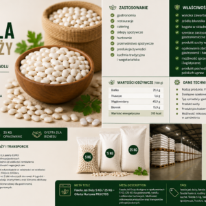 FASOLA JAŚ DUŻY 5 KG / 25 KG – PRODUKTY SYPKIE FRUCTOS - obrazek 3