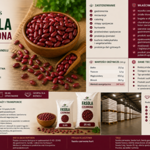 FASOLA CZERWONA 5 KG / 25 KG – PRODUKTY SYPKIE FRUCTOS - obrazek 4