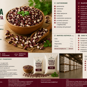 FASOLA KOLOROWA ORZEŁEK 5 KG / 25 KG – PRODUKTY SYPKIE FRUCTOS - obrazek 4