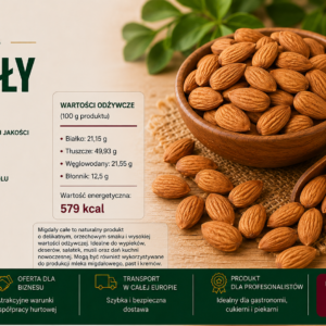 🌰 MIGDAŁY CAŁE 2,5 KG – PRODUKTY SYPKIE FRUCTOS - obrazek 3