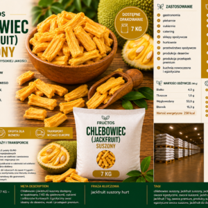🥭 CHLEBOWIEC (JACKFRUIT) SUSZONY 7 KG – PRODUKTY SYPKIE FRUCTOS - obrazek 4