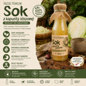 🥬 SOK Z BIAŁEJ KAPUSTY KISZONEJ FRUCTOS 500 ml - obrazek 4